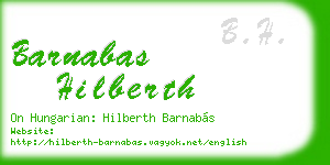 barnabas hilberth business card