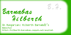 barnabas hilberth business card